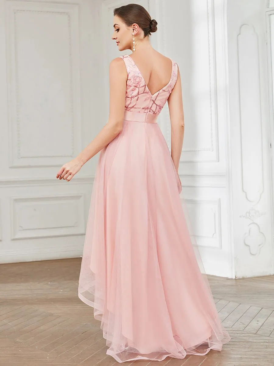 Loretta tulle ball or bridesmaid High Low evening dress