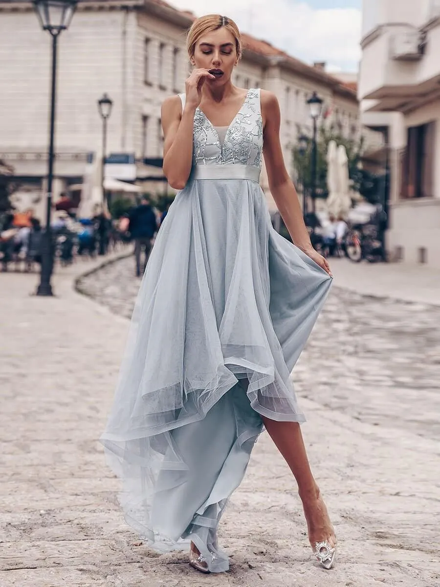 Loretta tulle ball or bridesmaid High Low evening dress