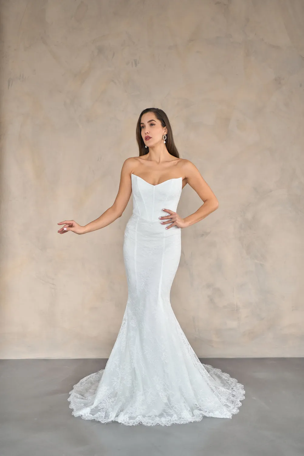 Luciana lace mermaid bridal gown