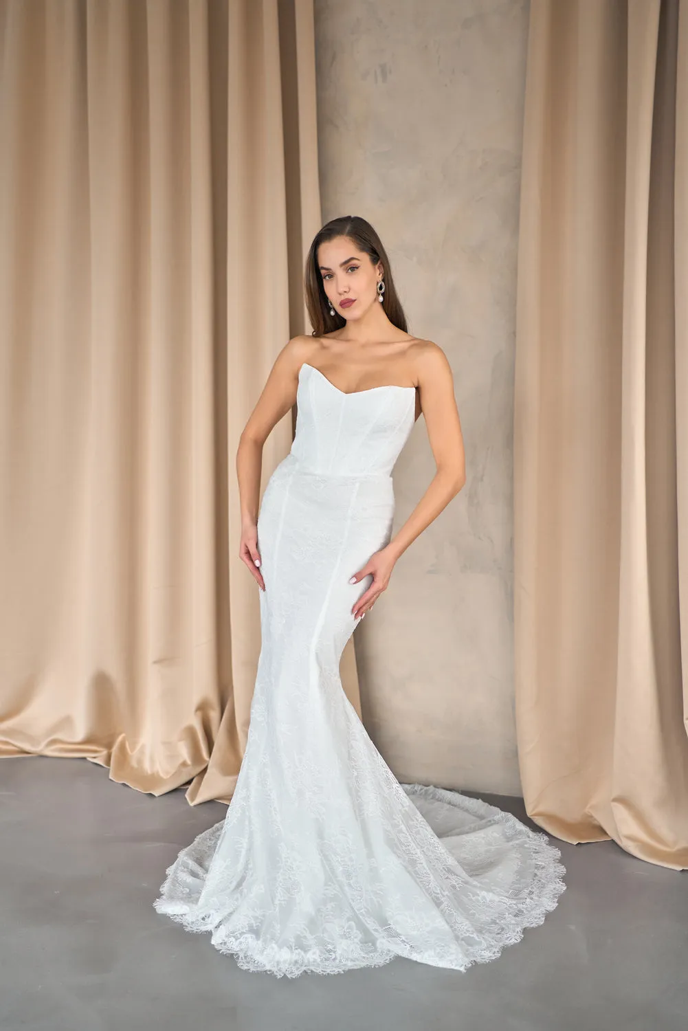 Luciana lace mermaid bridal gown