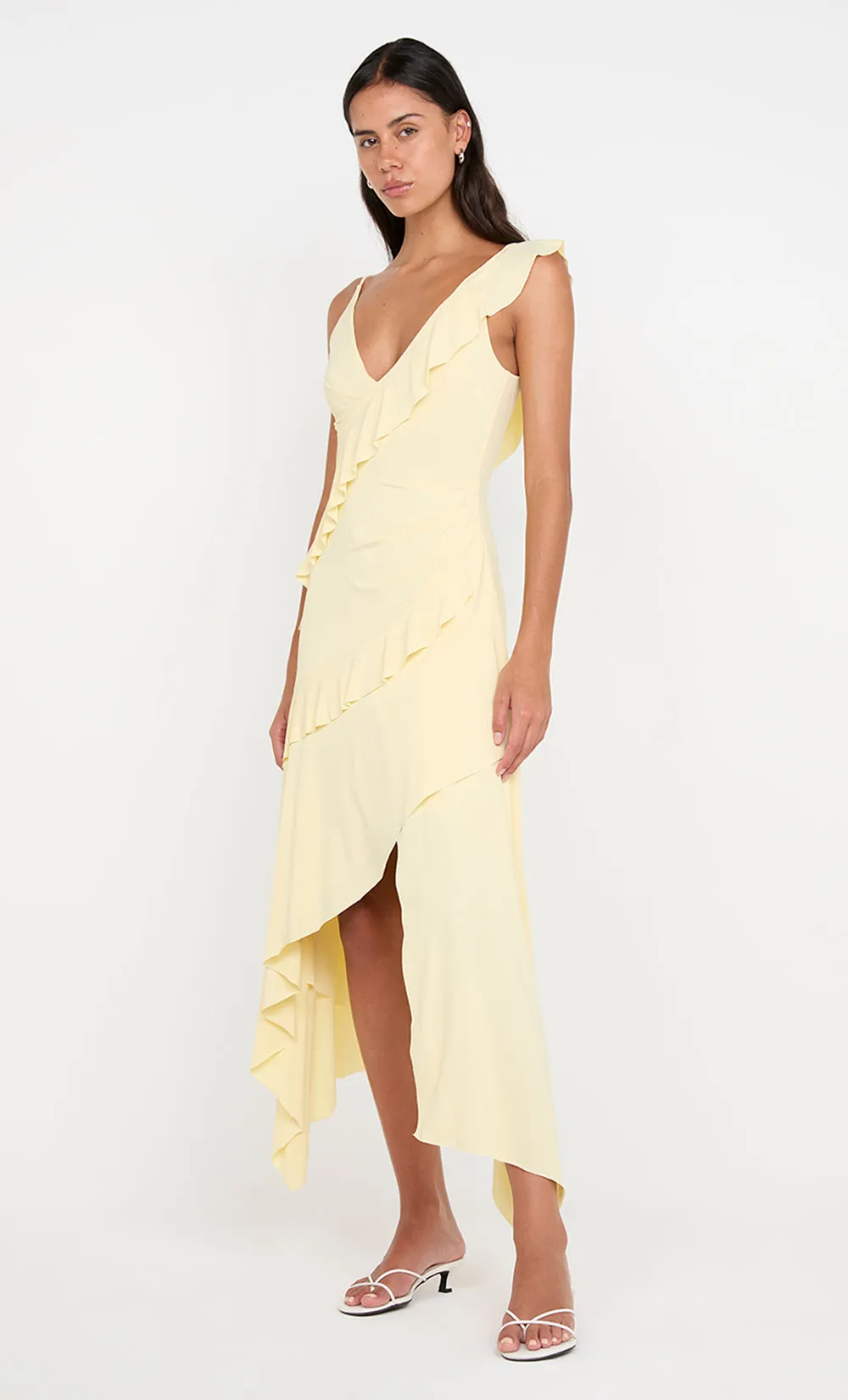 MARNIE ASYM DRESS - BUTTER
