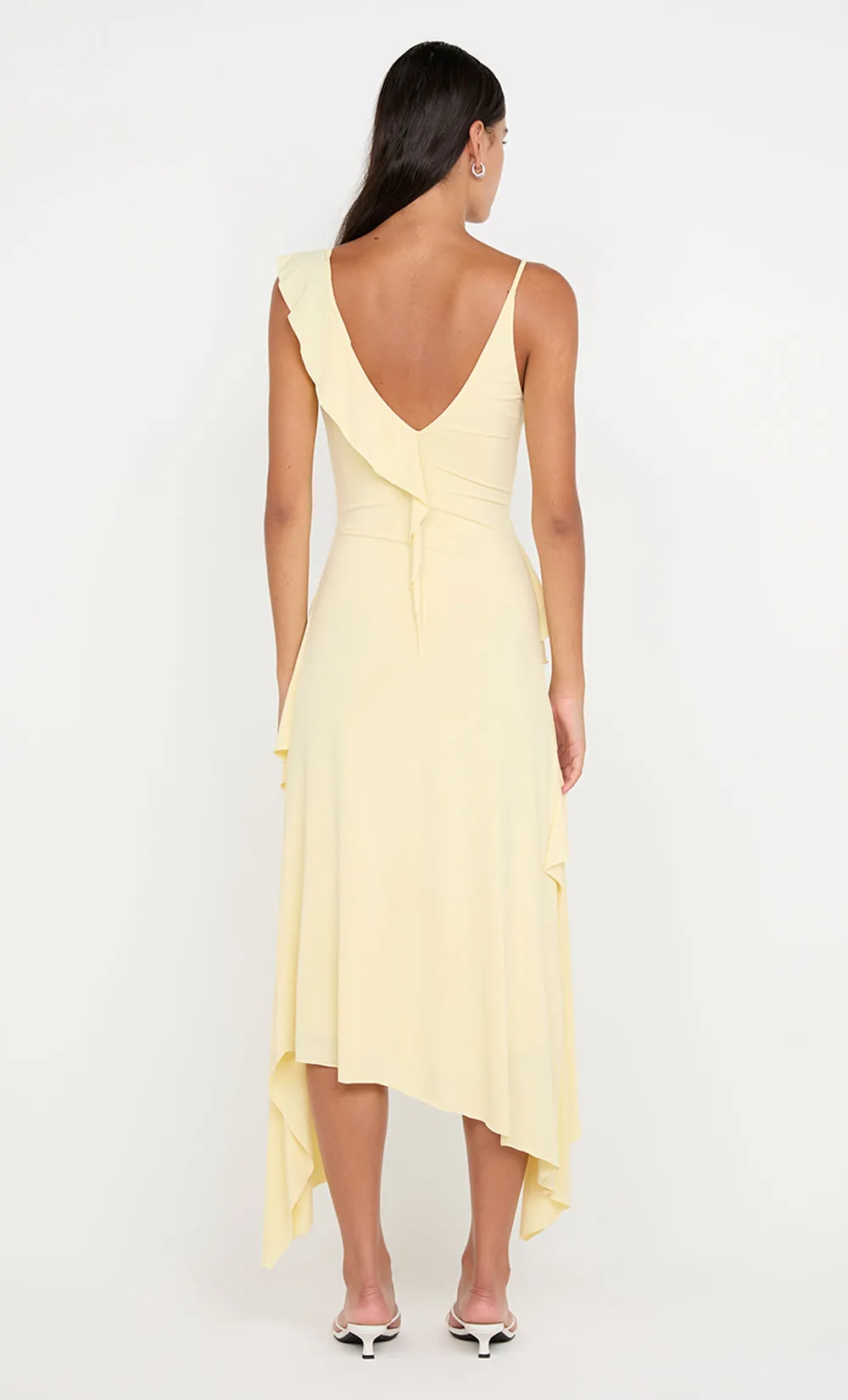 MARNIE ASYM DRESS - BUTTER