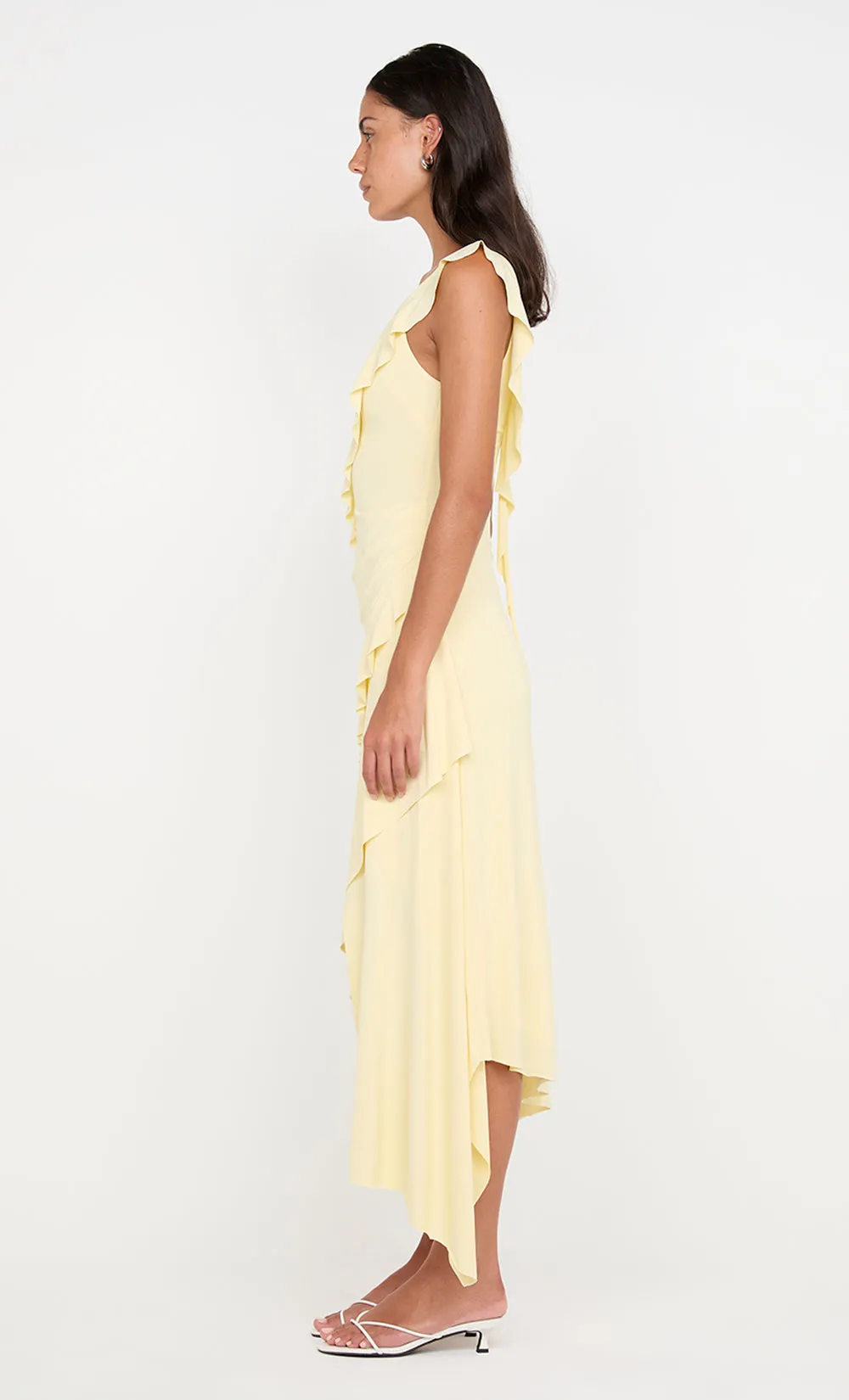 MARNIE ASYM DRESS - BUTTER