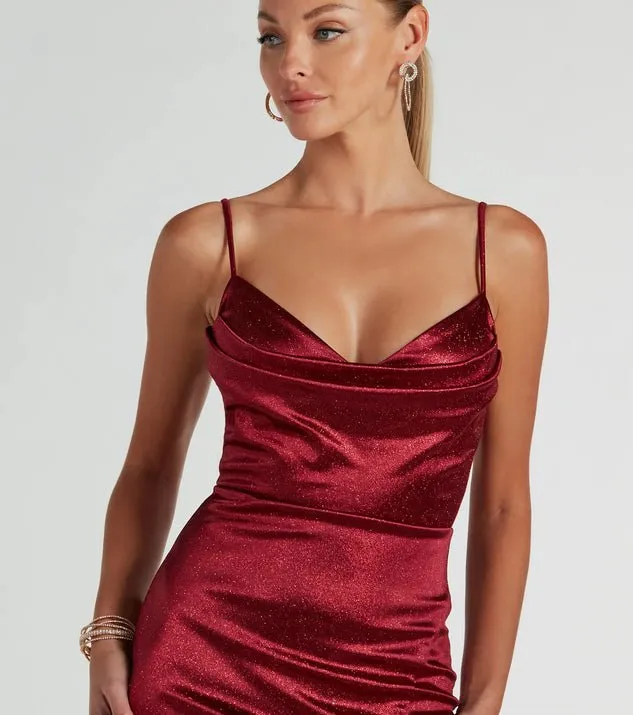 Melody burgundy thin strap saprkly ball dress Express NZ Wide
