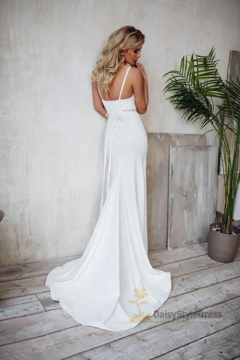 Mermaid Spaghetti Straps Wedding Dress