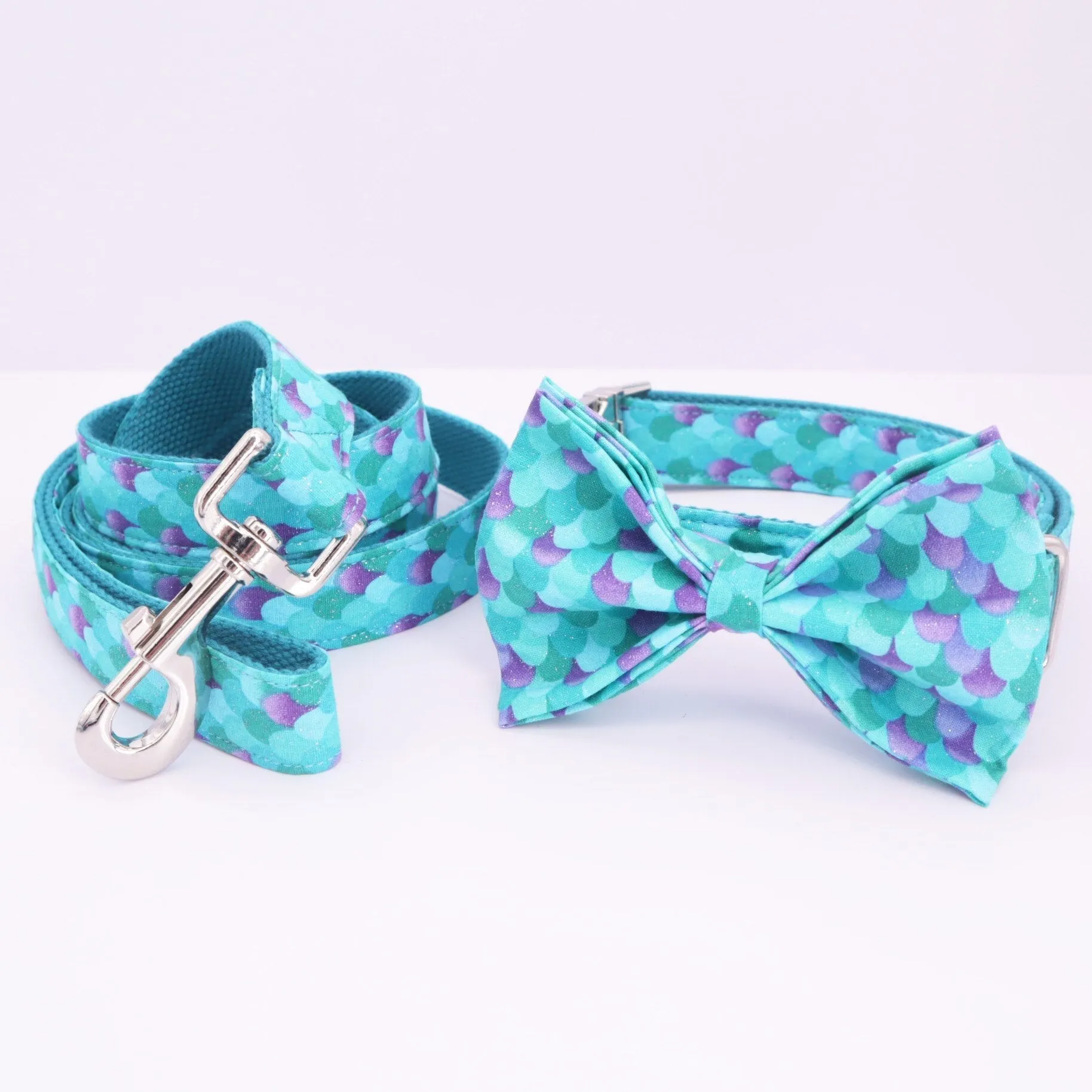 Mermaid Trends Bow Collar| And Leash Personalized