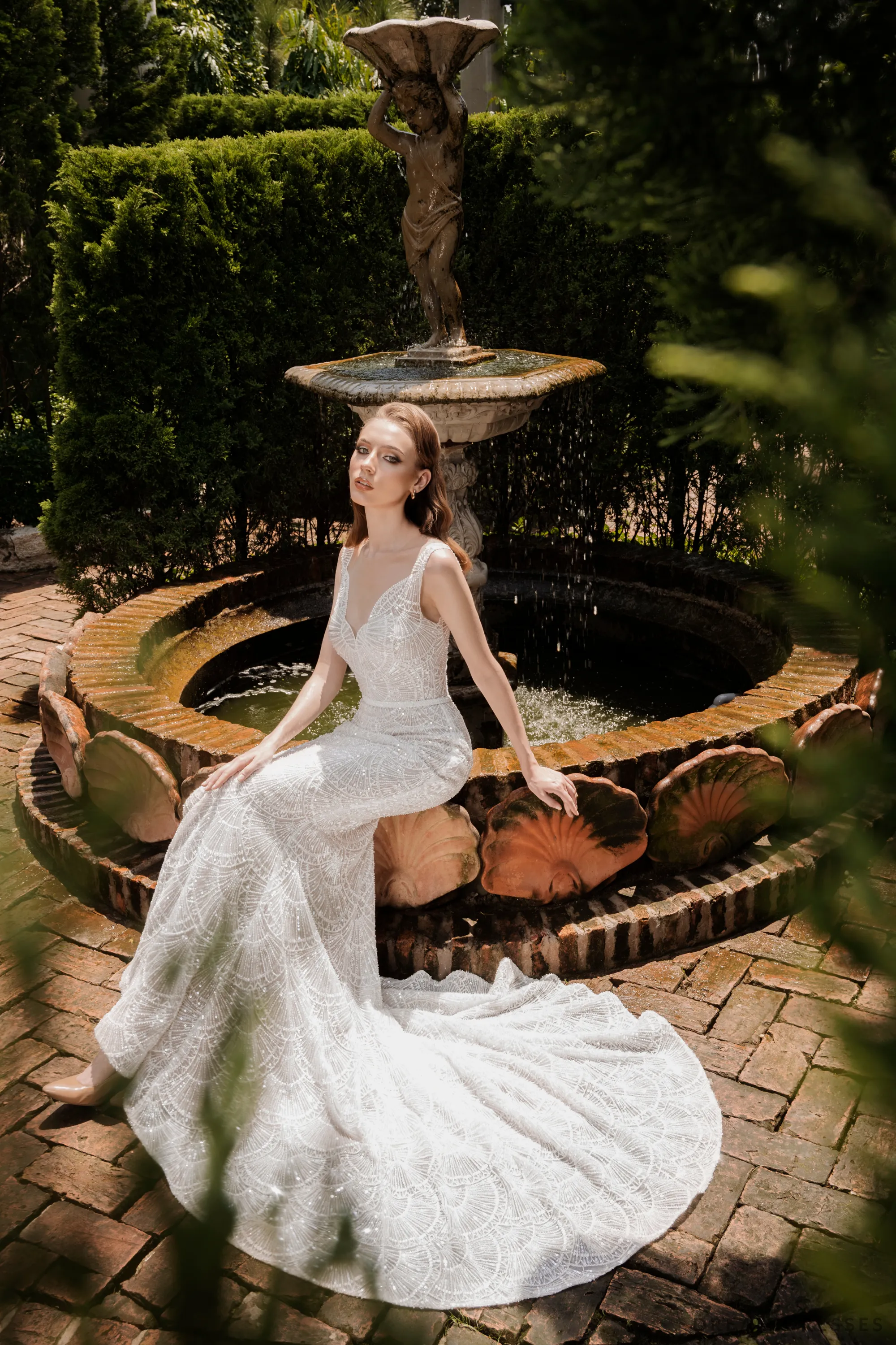 Mermaid Wedding Dress with Beaded Couture Lace (#ARABELLA)