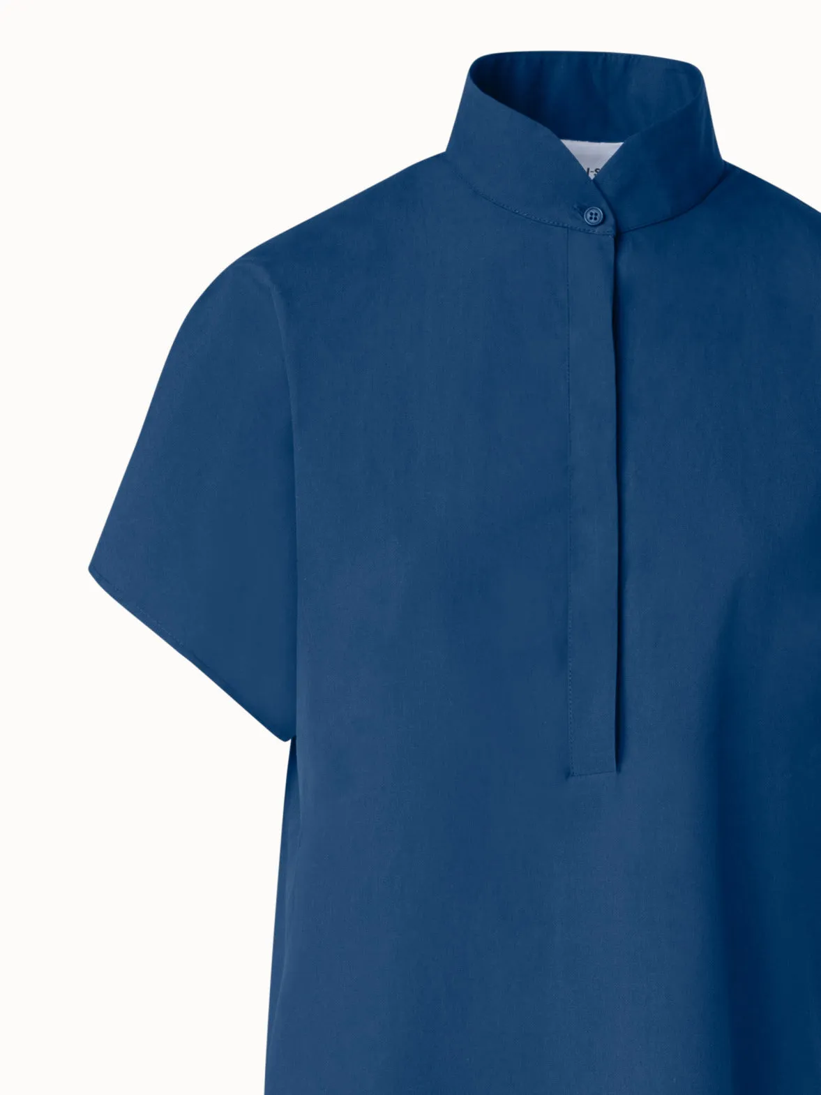 Midi Shirt Dress with Asymmetrical Hem