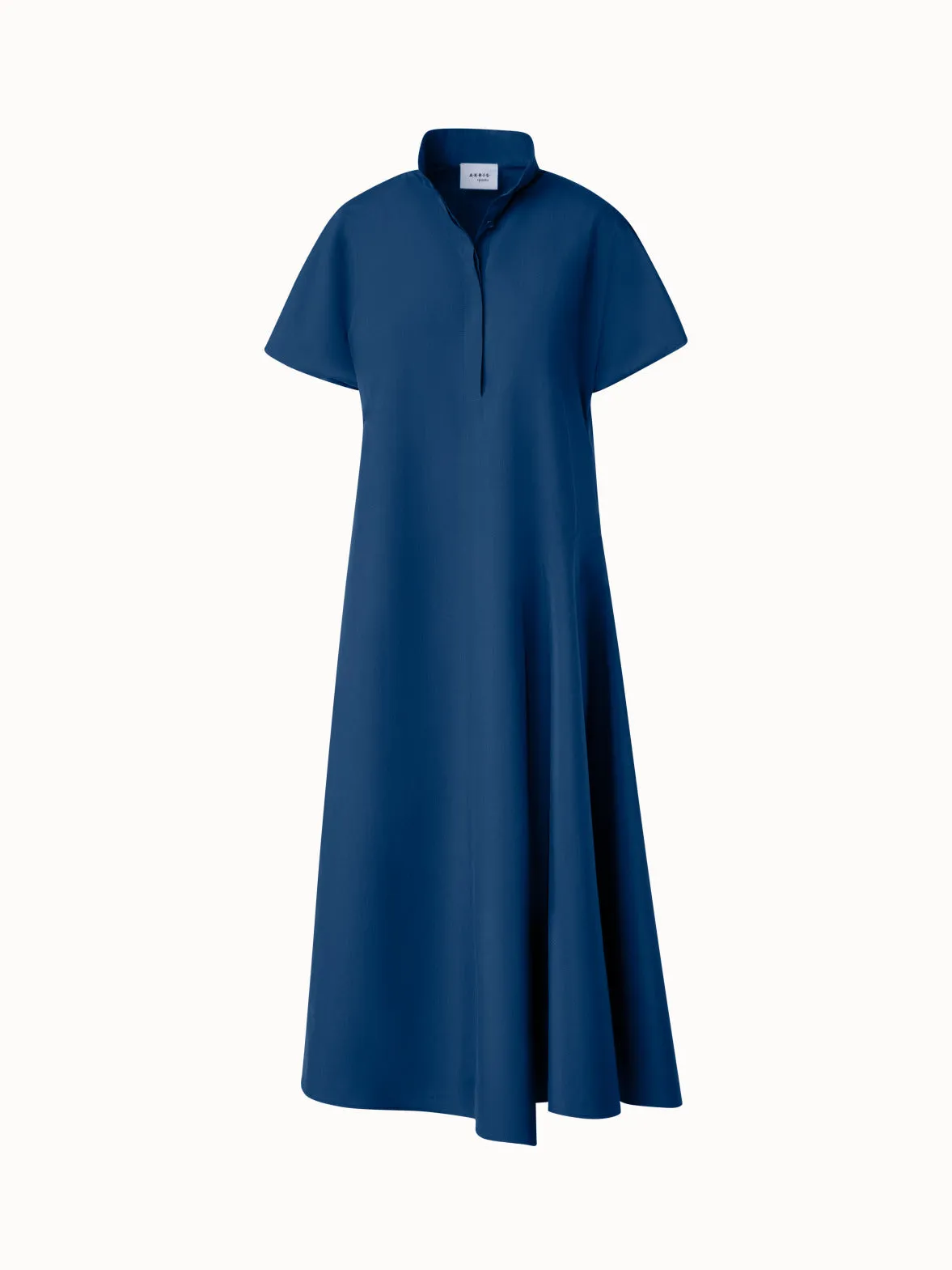 Midi Shirt Dress with Asymmetrical Hem
