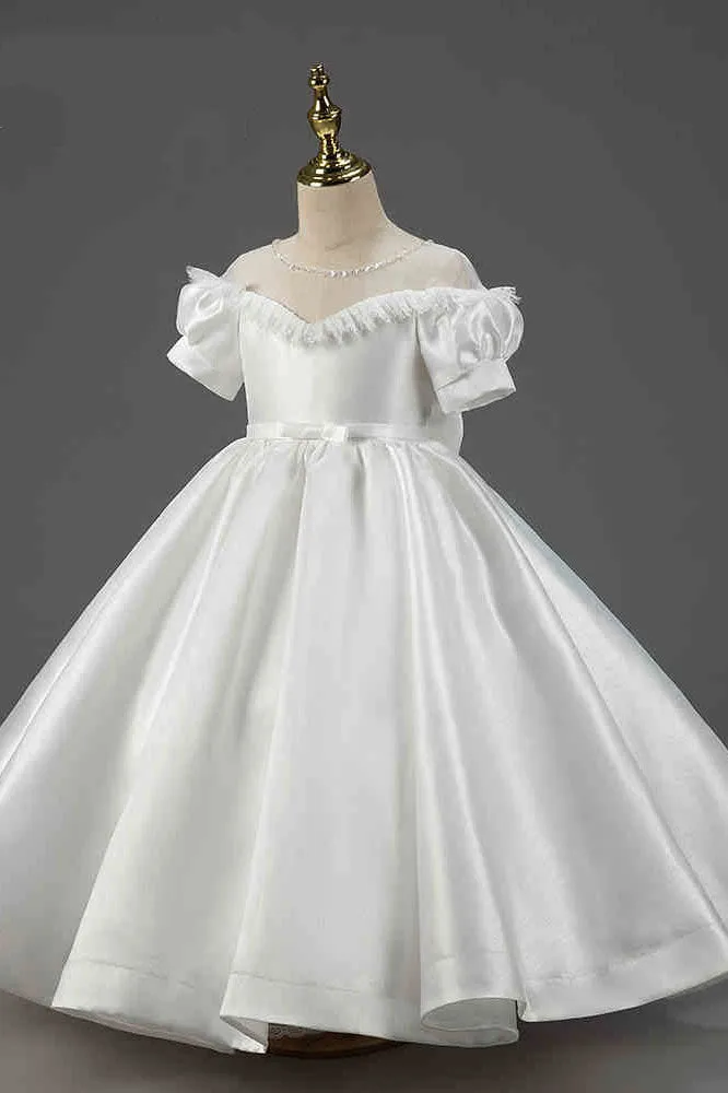 Mini Ball Gown Wedding Dress for Girls CL2006