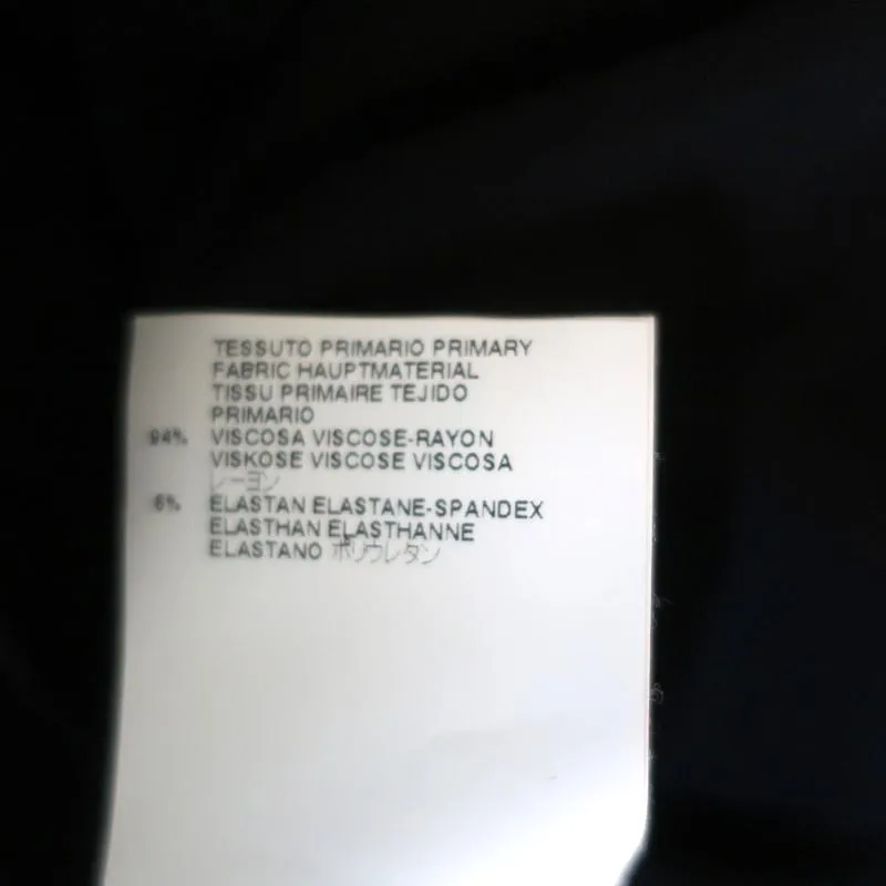 MM6 Maison Margiela Asymmetric Draped Dress Black Jersey Size Extra Small