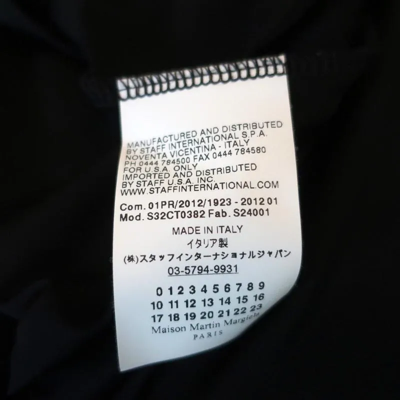 MM6 Maison Margiela Asymmetric Draped Dress Black Jersey Size Extra Small
