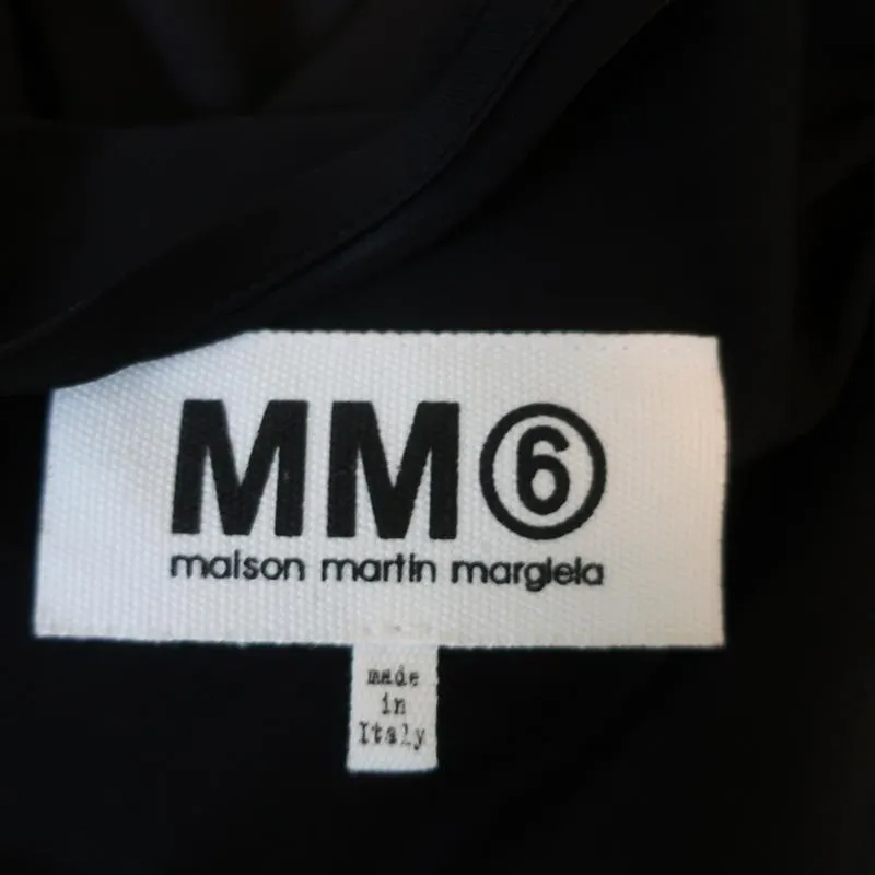 MM6 Maison Margiela Asymmetric Draped Dress Black Jersey Size Extra Small