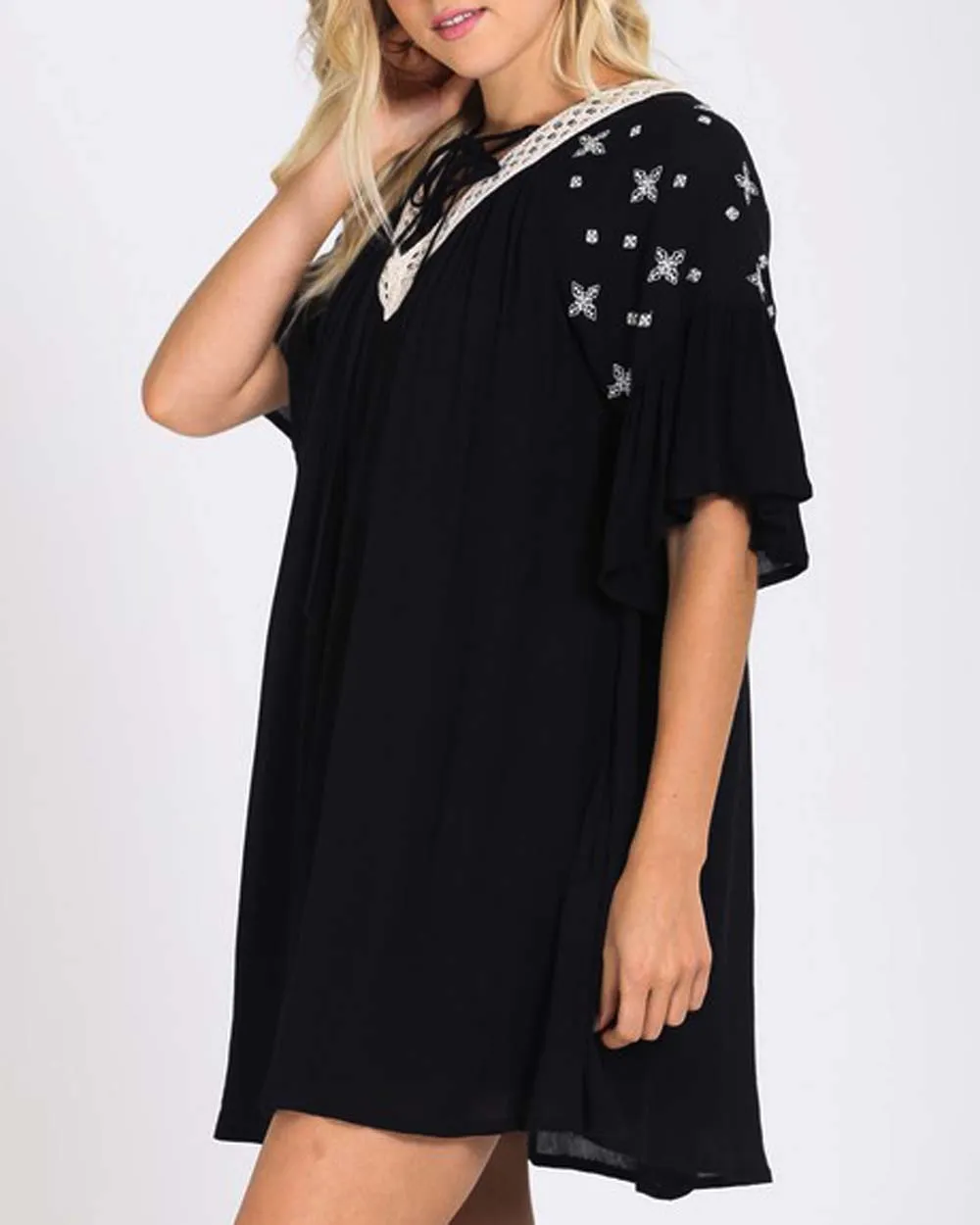 Moon & Stars Dress in Black