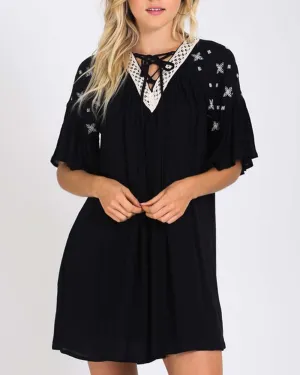 Moon & Stars Dress in Black