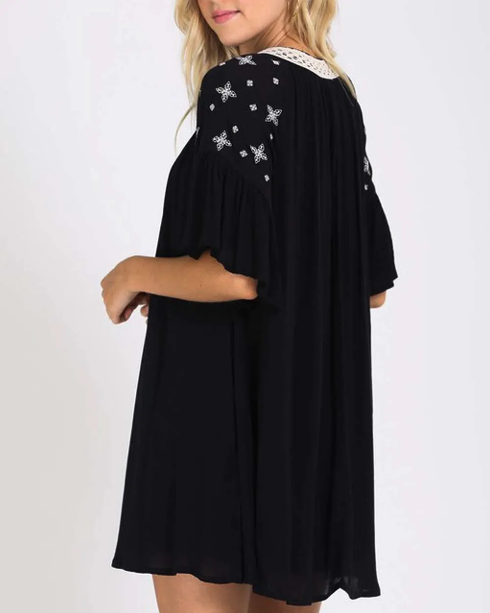 Moon & Stars Dress in Black