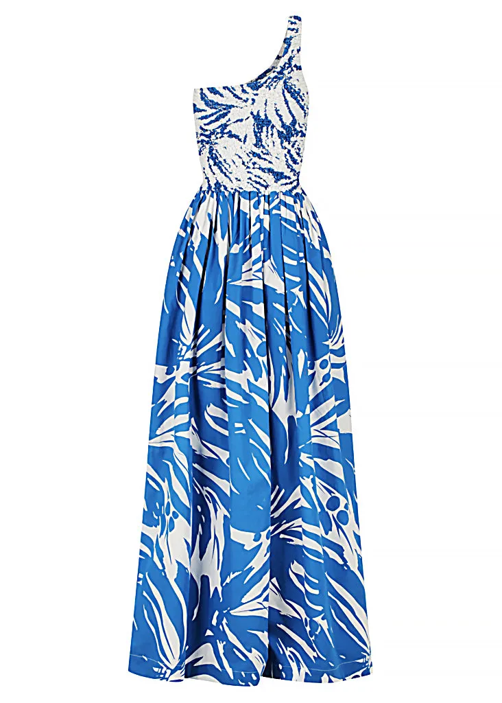 Mottled One Shoulder Maxi