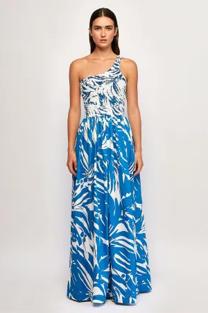Mottled One Shoulder Maxi