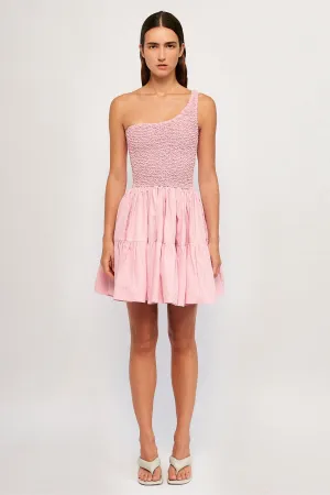 Mottled One Shoulder Mini