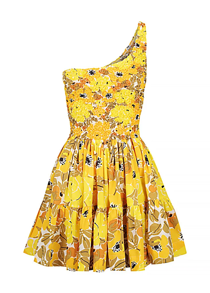 Mottled One Shoulder Mini