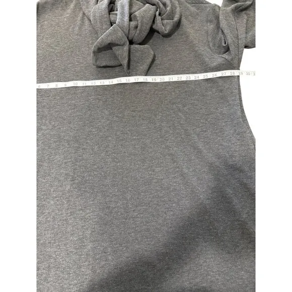 NAP Loungewear Hooded House Robe Gown Dress Long Sleeve Scarf Charcoal Gray XL