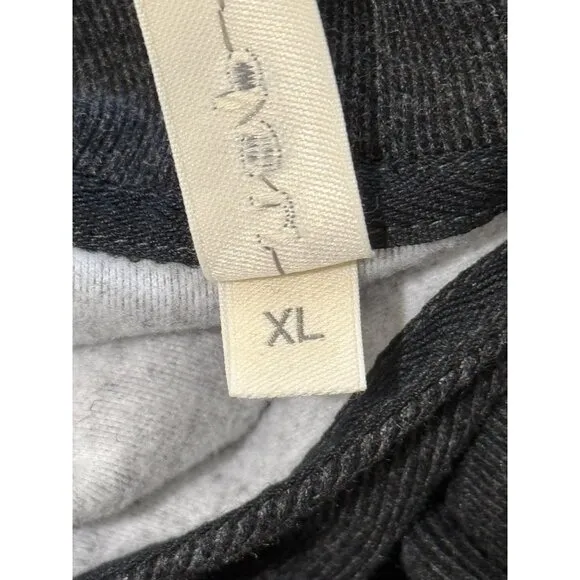 NAP Loungewear Hooded House Robe Gown Dress Long Sleeve Scarf Charcoal Gray XL