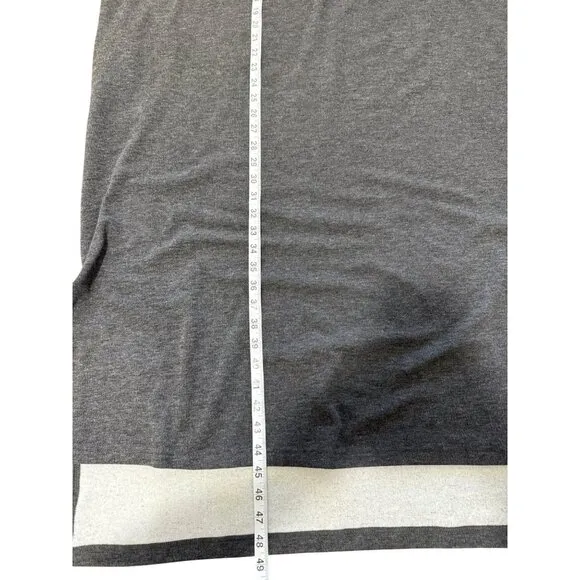 NAP Loungewear Hooded House Robe Gown Dress Long Sleeve Scarf Charcoal Gray XL