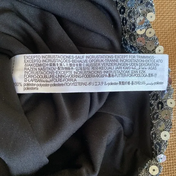 NEW Zara Silver Sequin Draped Mini