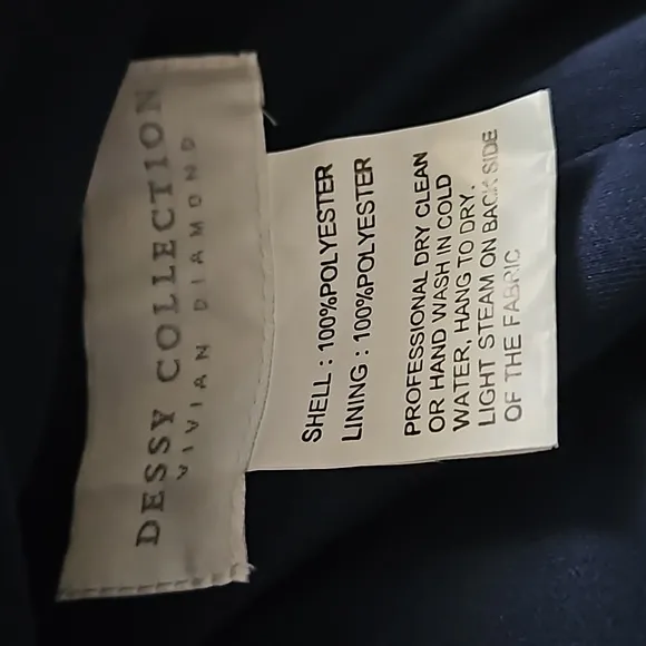 *NWOT* Dessy Collection Vivian Diamond Draped Backless Crepe Dress