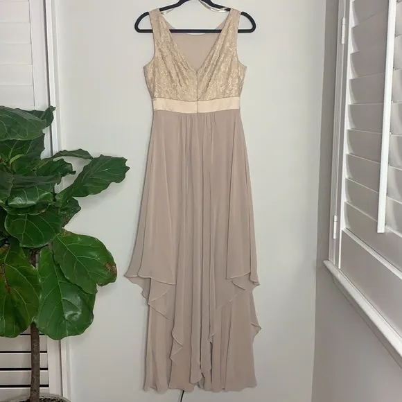 NWOT Eliza J Sleeveless Lace &amp; Chiffon Gown 4