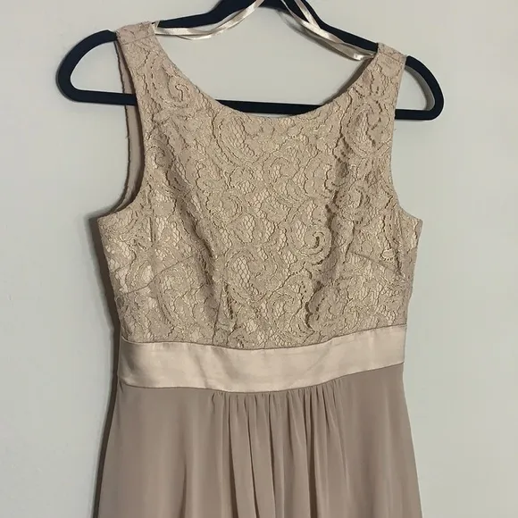 NWOT Eliza J Sleeveless Lace &amp; Chiffon Gown 4