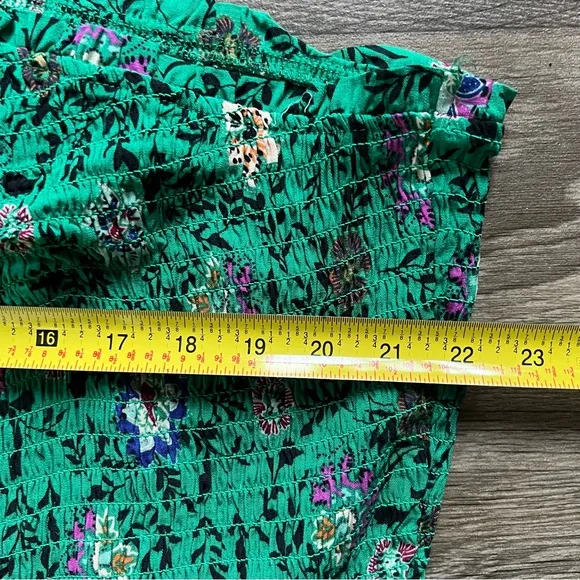 NWOT Knox Rose Tiered Maxi Dress Green Floral One Shoulder Smocked Plus Size 3X