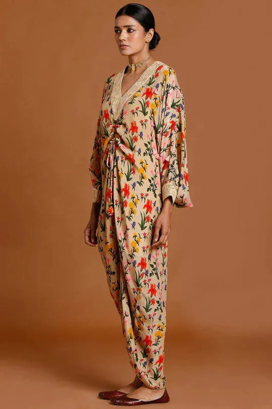 Oatmeal Autumn Bouquet Kaftan