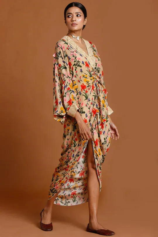 Oatmeal Autumn Bouquet Kaftan