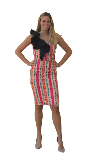 One Shoulder Horse Bit Dress