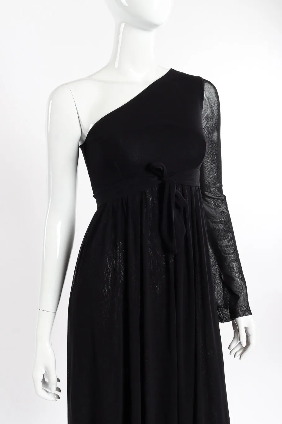 One Shoulder Mesh Dress