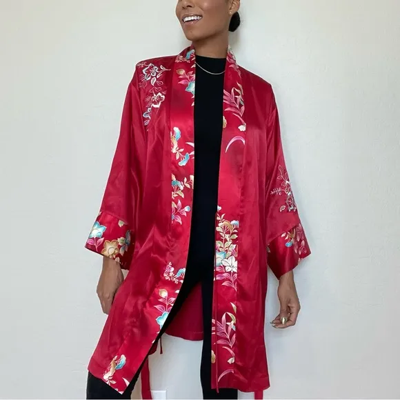 Oscar de la Renta Embroidered Evening Robe