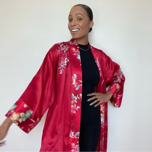 Oscar de la Renta Embroidered Evening Robe