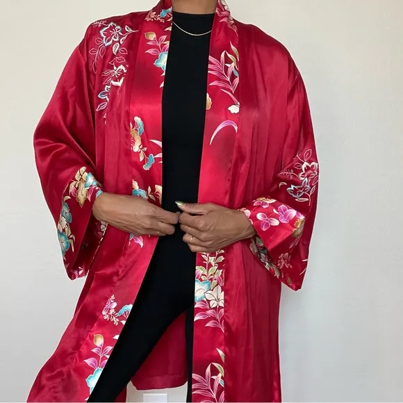 Oscar de la Renta Embroidered Evening Robe