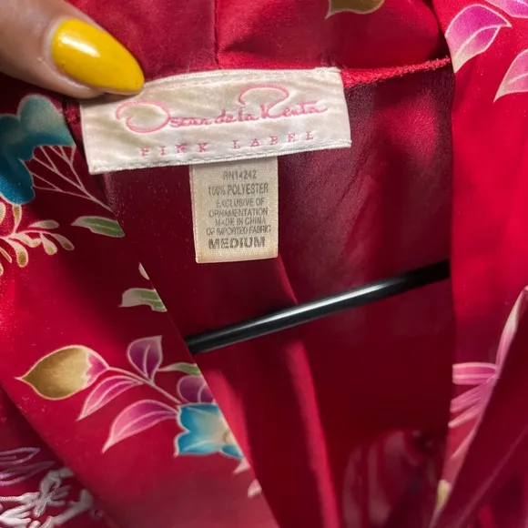 Oscar de la Renta Embroidered Evening Robe