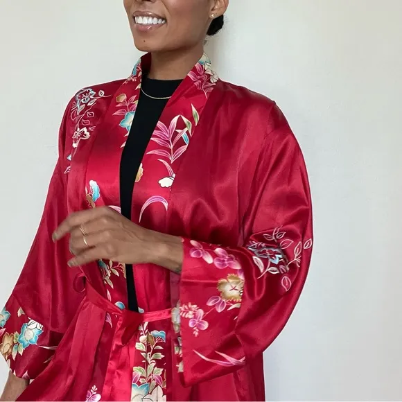Oscar de la Renta Embroidered Evening Robe