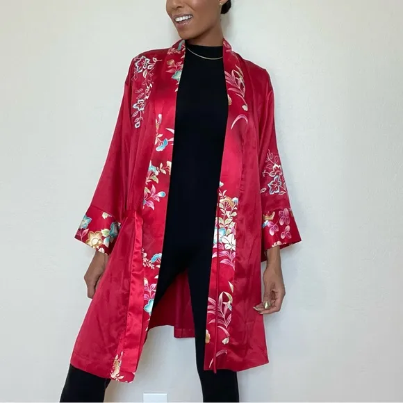Oscar de la Renta Embroidered Evening Robe
