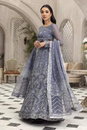 Party Wear Lehenga Choli in Grey Blue Shade #PF482