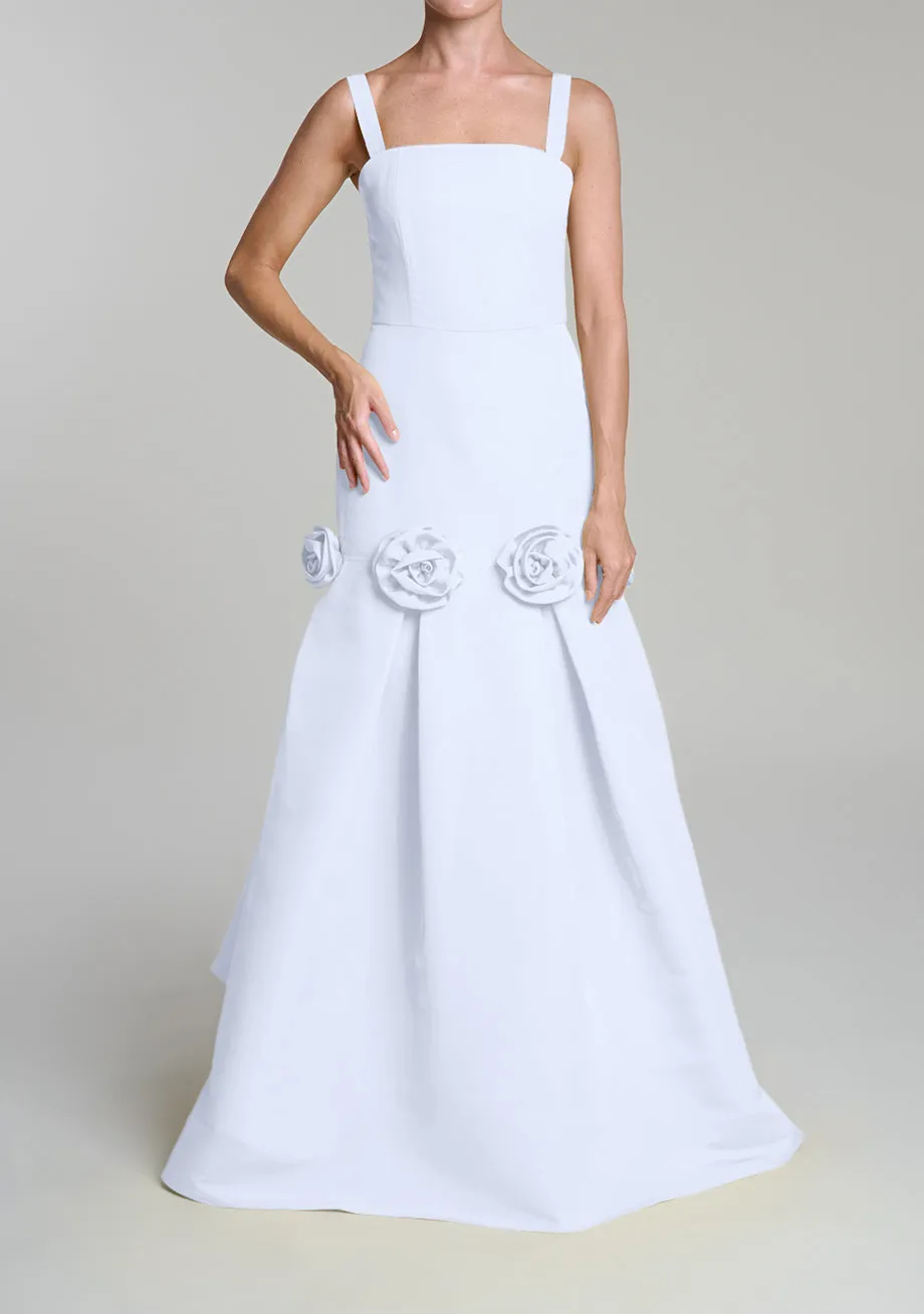 Penelope Silk Faille Trumpet Gown