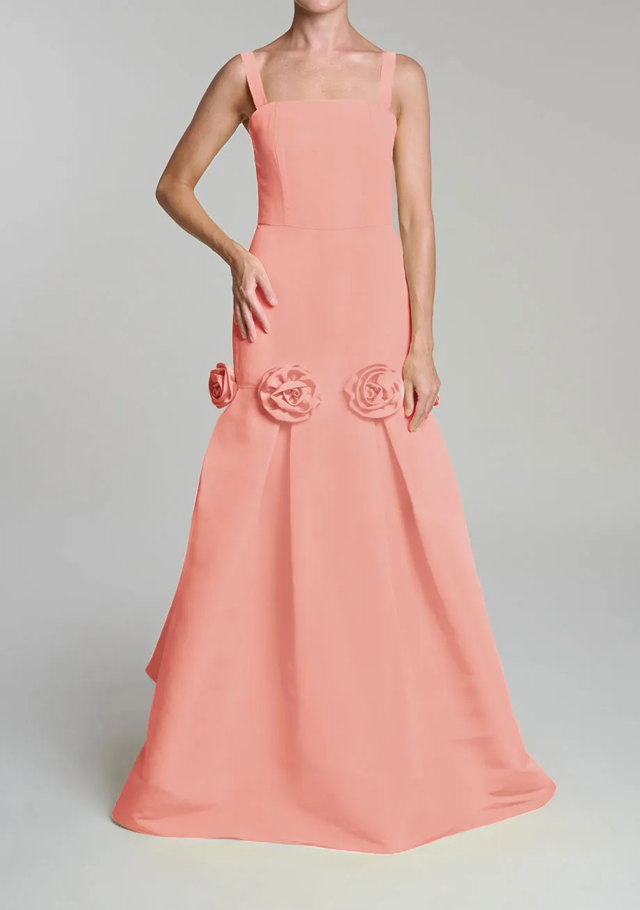 Penelope Silk Faille Trumpet Gown