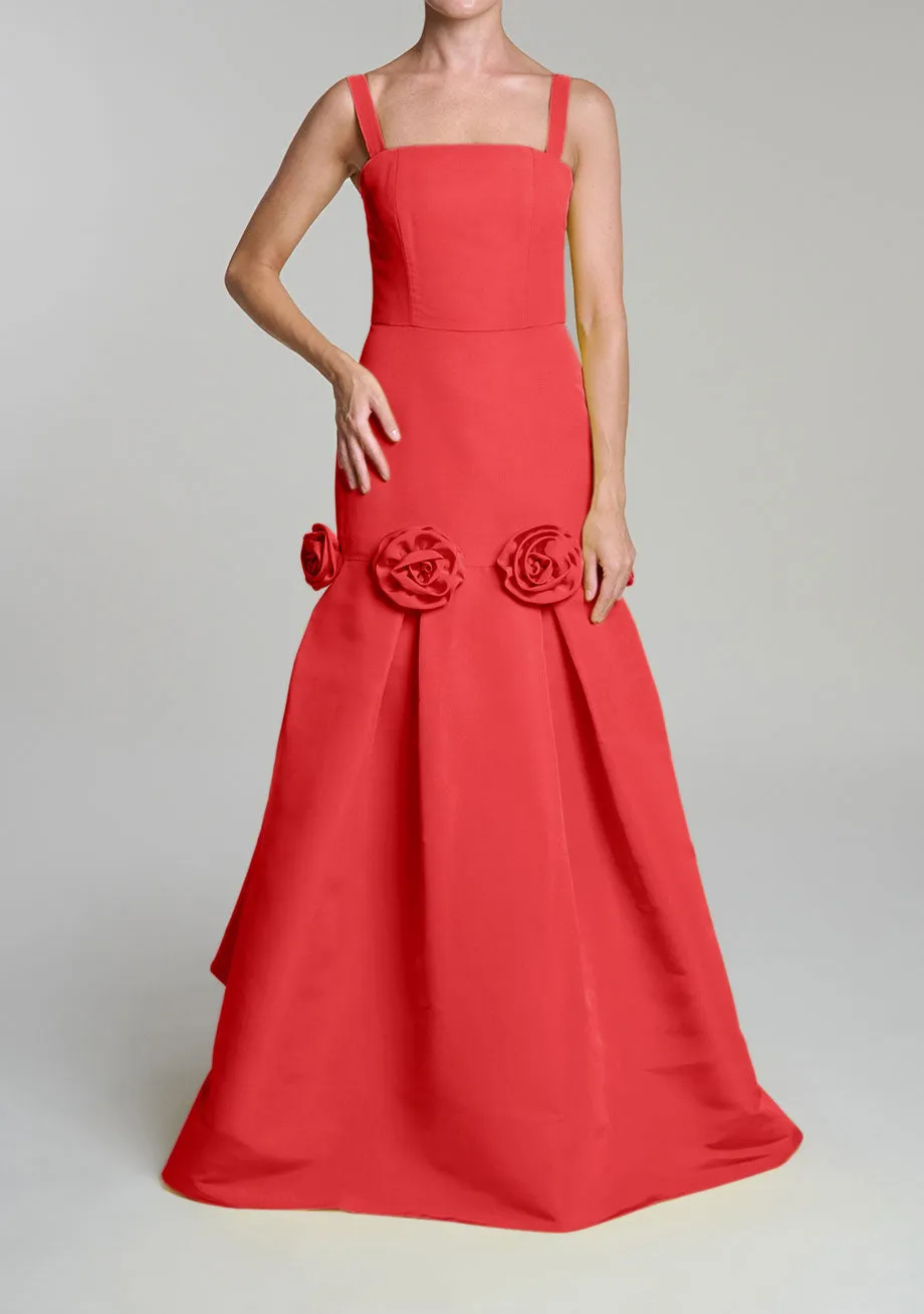 Penelope Silk Faille Trumpet Gown