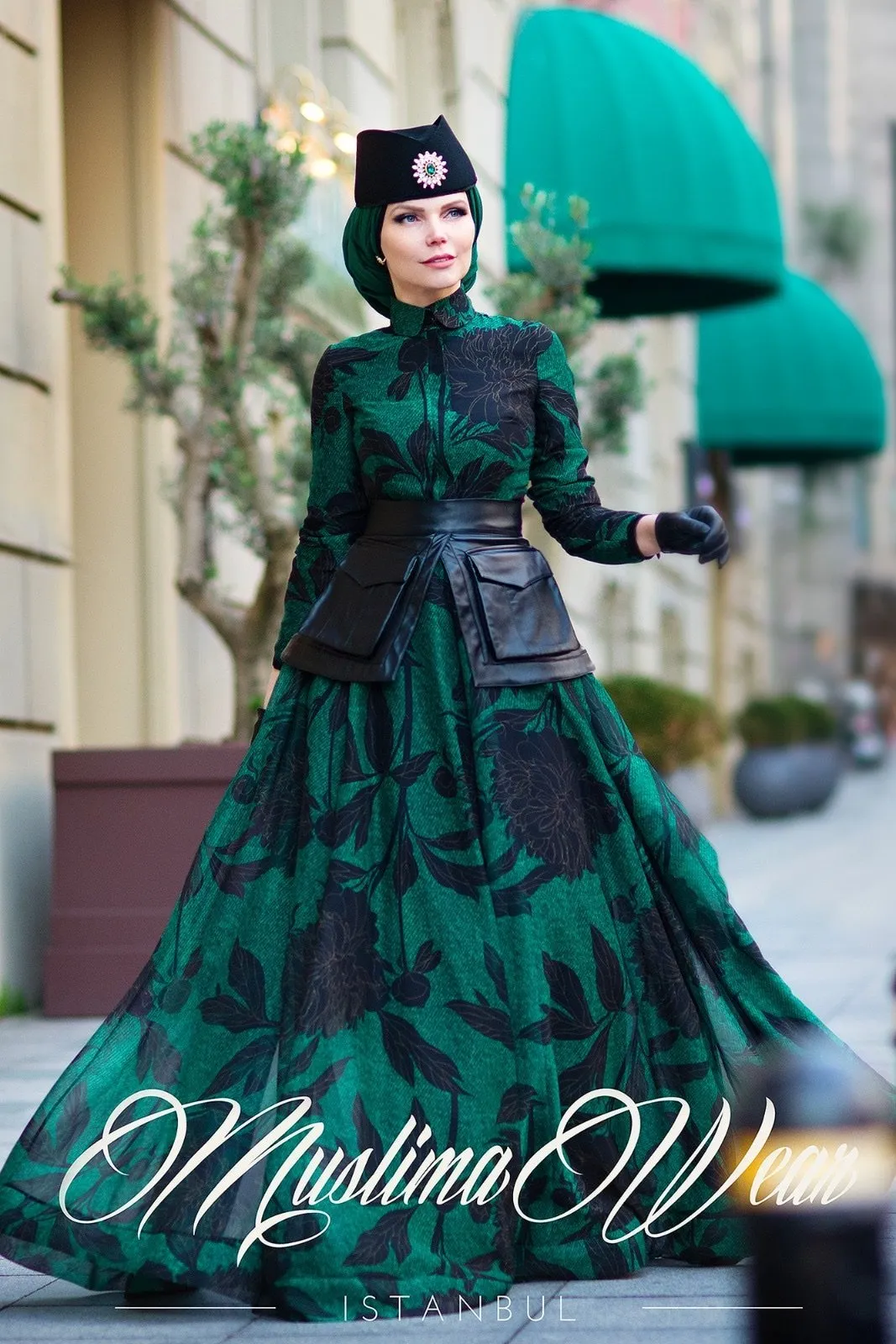 Peony Green Chiffon Dress