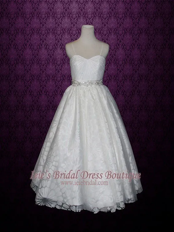 Petite Size 6 Ball Gown Wedding Dress with Thin Straps HANNAH