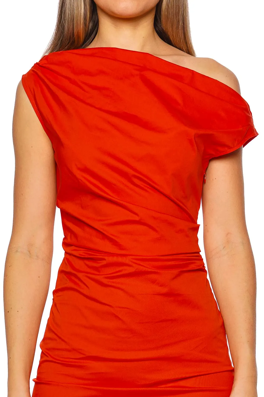 Phare Cayenne Draped Cotton Mini Dress