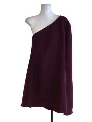 Plum One Shoulder Dress